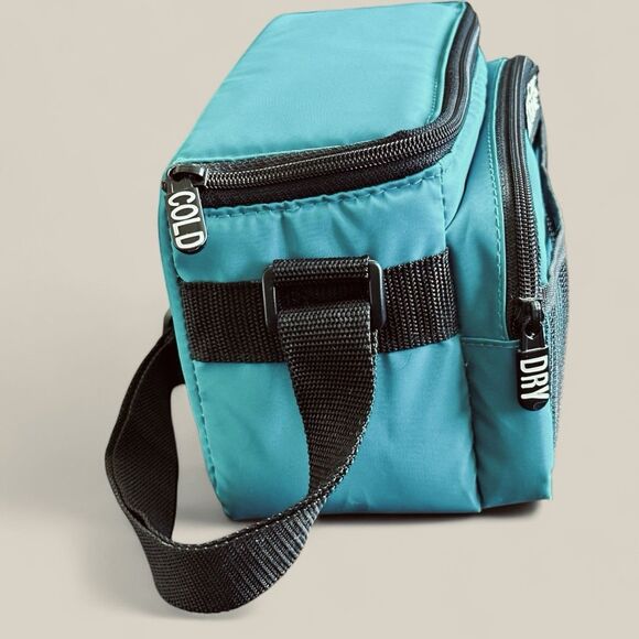 Arctic Zone Soft Shell Insulated Bag Travel Lunch Cooler Teal Strap Net Pocket - Picture 6 of 9